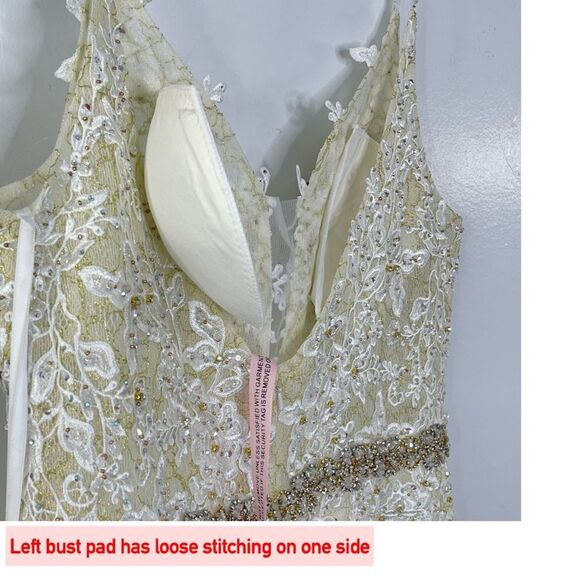 Mac Duggal 79341 Floral Appliqués Sleeveless Plunge Neck Trumpet Gown, Size 12 - Picture 11 of 13